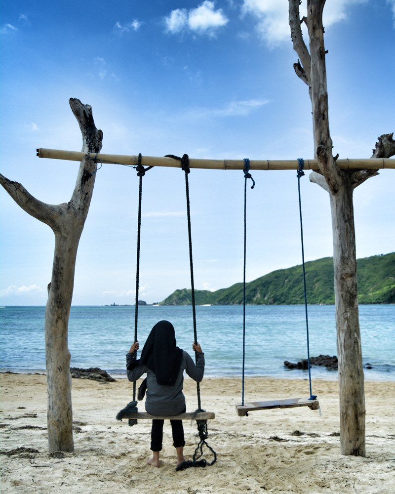 Pantai di Lombok itu indah ya