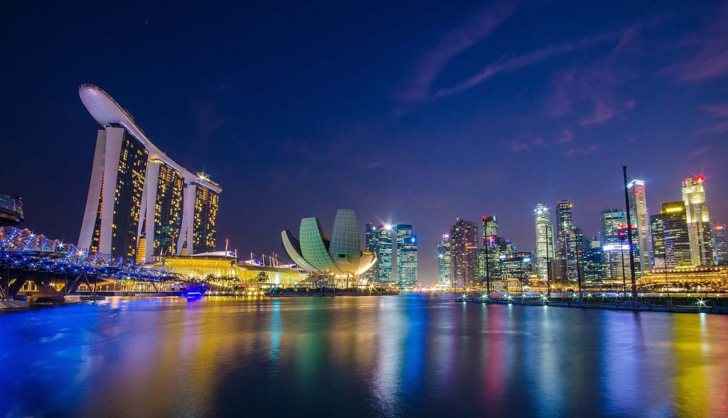 Singapore Marina Bay Sands Malam Hari