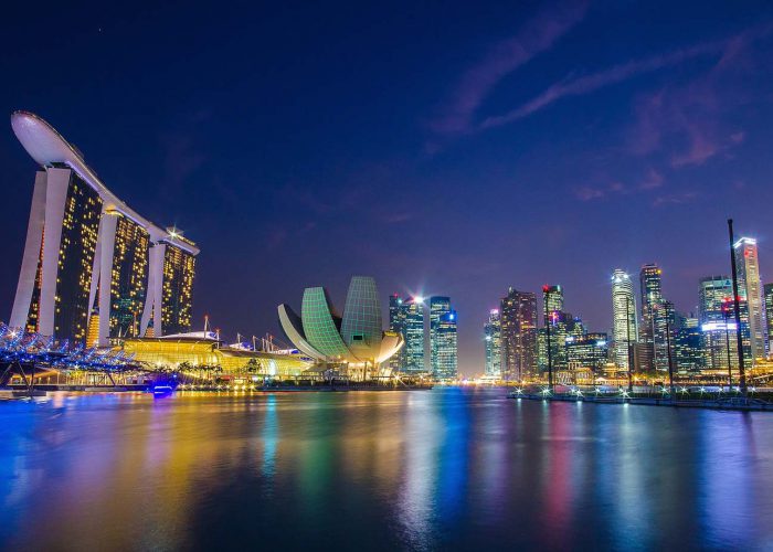 Singapore Marina Bay Sands Malam Hari